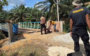 Akses Sekolah Lebih Aman, Renovasi Dua Jembatan Merah Putih Presisi di Siak Capai 95 Persen