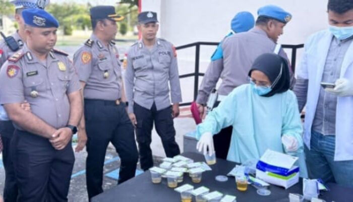 Tes Urine Mendadak, Lima Oknum Personel Polres Meranti Positif Narkoba