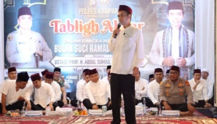 Sambut Ramadan dengan Doa dan Tausiyah, Polres Kampar Gelar Tabligh Akbar Bersama UAS