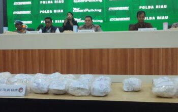 Polda Riau Bongkar Peredaran Heroin 23 Kg di Bengkalis, Dua tersangak diamankan